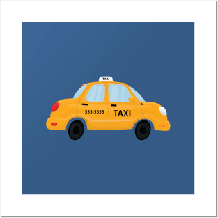 Cute Taxi Cab Design Posters and Art